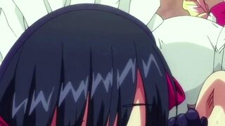 Threesome Creampie Sex and Pussy Eating Hentai Scene – Uncensored